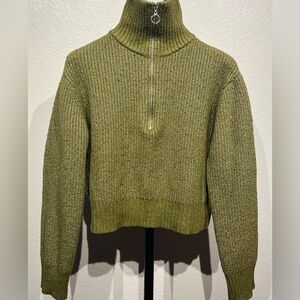 Jessica Simpson Green Half-zip Pullover Sweater - Size M (Women’s)